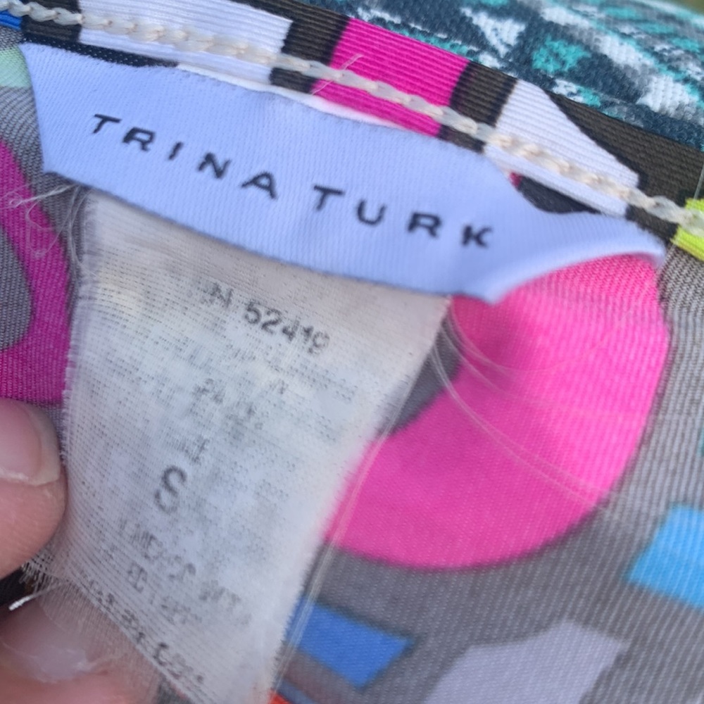 Trina Turk Caftan Swim CoverUp Multicolored Size Small - Picture 7 of 9